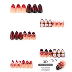 Press-On Nail Set Floral Embellished Easy Application & Long-Lasting