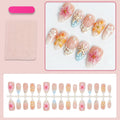 Press-On Nail Set Floral Embellished Glue-Free & Long-Lasting