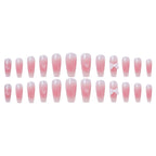 Press-On Nail Set Floral Embellished Glue-On