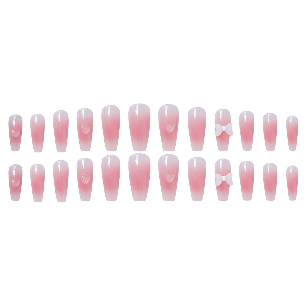 Press-On Nail Set Floral Embellished Glue-On