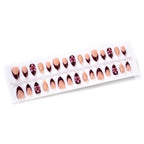 Press-On Nail Set Floral Embellished Lightweight Acrylic Pre-Applied Tabs