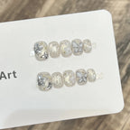 Press-On Nail Set Floral Embellished No-Glue & Comfortable Fit