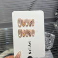 Press-On Nail Set Floral Embellished No Glue Multiple Sizes
