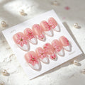 Press-On Nail Set Floral Embellished Peel & Stick