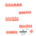 Press-On Nail Set Floral Embellished Peel & Stick
