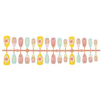 Press-On Nail Set Floral Embellished Peel & Stick Comfortable Fit