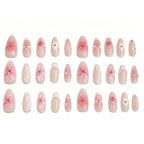 Press-On Nail Set Floral Embellished Pre-Glued Acrylic