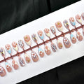 Press-On Nail Set Floral Embellished Quick Application