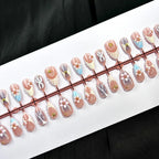 Press-On Nail Set Floral Embellished Quick Application