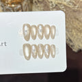 Press-On Nail Set Floral Embellished Reusable & Easy Application