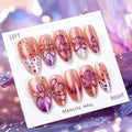 Press-On Nail Set Floral Embellished Reusable & Easy Application