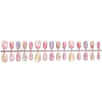 Press-On Nail Set Floral Embellished Reusable & Natural-Looking