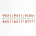 Press-On Nail Set Floral Embellished Reusable Peel-Off