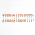 Press-On Nail Set Floral Embellished Reusable Peel-Off