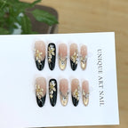 Press-On Nail Set Floral Embellished Salon-Quality Multiple Sizes