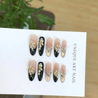 Press-On Nail Set Floral Embellished Salon-Quality Multiple Sizes