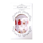 Press-On Nail Set Floral Embellishments Comfort Fit