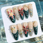 Press-On Nail Set Floral Embellishments & Peel-And-Stick