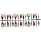 Press-On Nail Set Floral Embellishments & Peel-And-Stick
