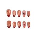 Press-On Nail Set Floral Embellishments Peel & Stick