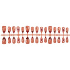 Press-On Nail Set Floral Embellishments Peel & Stick
