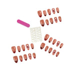 Press-On Nail Set Floral Embellishments Peel & Stick