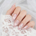 Press-On Nail Set Floral Embellishments Peel & Stick Long-Lasting