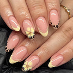 Press-On Nail Set Floral Embellishments Reusable Comfortable Fit