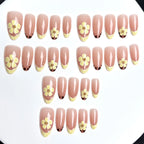 Press-On Nail Set Floral Embellishments Reusable Comfortable Fit