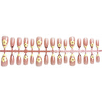 Press-On Nail Set Floral Embellishments Reusable Comfortable Fit