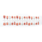 Press-On Nail Set Floral Embossed Multiple Sizes Long-Lasting Wear