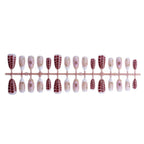 Press-On Nail Set Floral-Embossed Peel & Stick