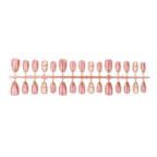 Press-On Nail Set Floral-Embossed Peel & Stick Long-Lasting Wear