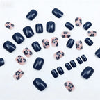 Press-On Nail Set Floral Gel Strips & Scraper