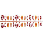 Press-On Nail Set Floral & Gem Accents Multiple Sizes