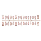 Press-On Nail Set Floral Gem Accents Self-Adhesive & Reusable