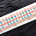 Press-On Nail Set Floral Gem Embellished Easy Application