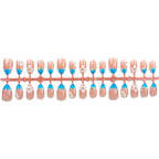 Press-On Nail Set Floral Gem Embellished Easy Application