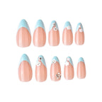Press-On Nail Set Floral Gems Reusable