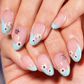 Press-On Nail Set Floral Gems Reusable
