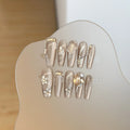 Press-On Nail Set Floral & Gemstone Accents Long-Lasting