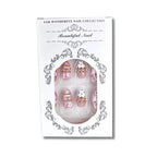 Press-On Nail Set Floral & Gemstone Accents Multiple Sizes