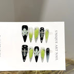 Press-On Nail Set Floral & Gemstone Peel-And-Stick