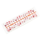 Press-On Nail Set Floral & Gemstone Self-Adhesive