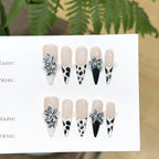 Press-On Nail Set Floral & Geometric Comfort Fit
