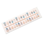 Press-On Nail Set Floral & Geometric Designs Long-Lasting Wear