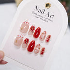Press-On Nail Set Floral & Geometric Easy Application