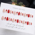 Press-On Nail Set Floral & Geometric Easy Application