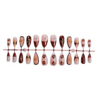 Press-On Nail Set Floral & Geometric Reusable Self-Adhesive