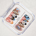 Press-On Nail Set Floral & Glam Reusable Case